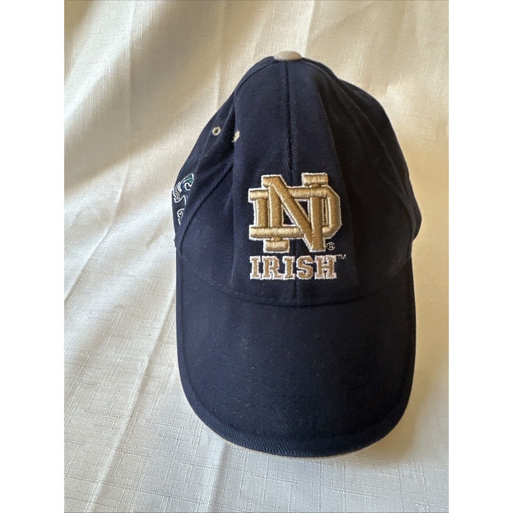 Vtg Note Dame Blue Baseball Hat Fighting Irish Steve‎ And Barry